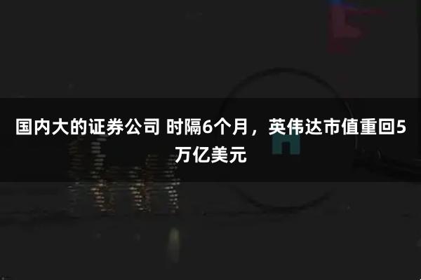 国内大的证券公司 时隔6个月，英伟达市值重回5万亿美元
